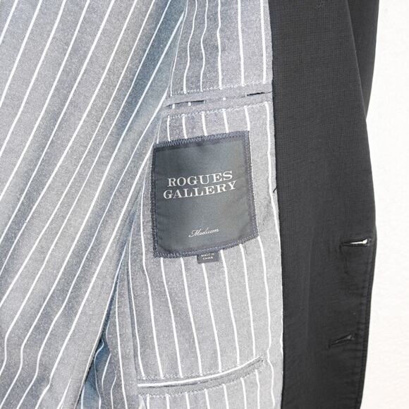 Rogues Galley Men's Cotton Blazer Jacket charcoal black size Medium - Picture 3 of 10